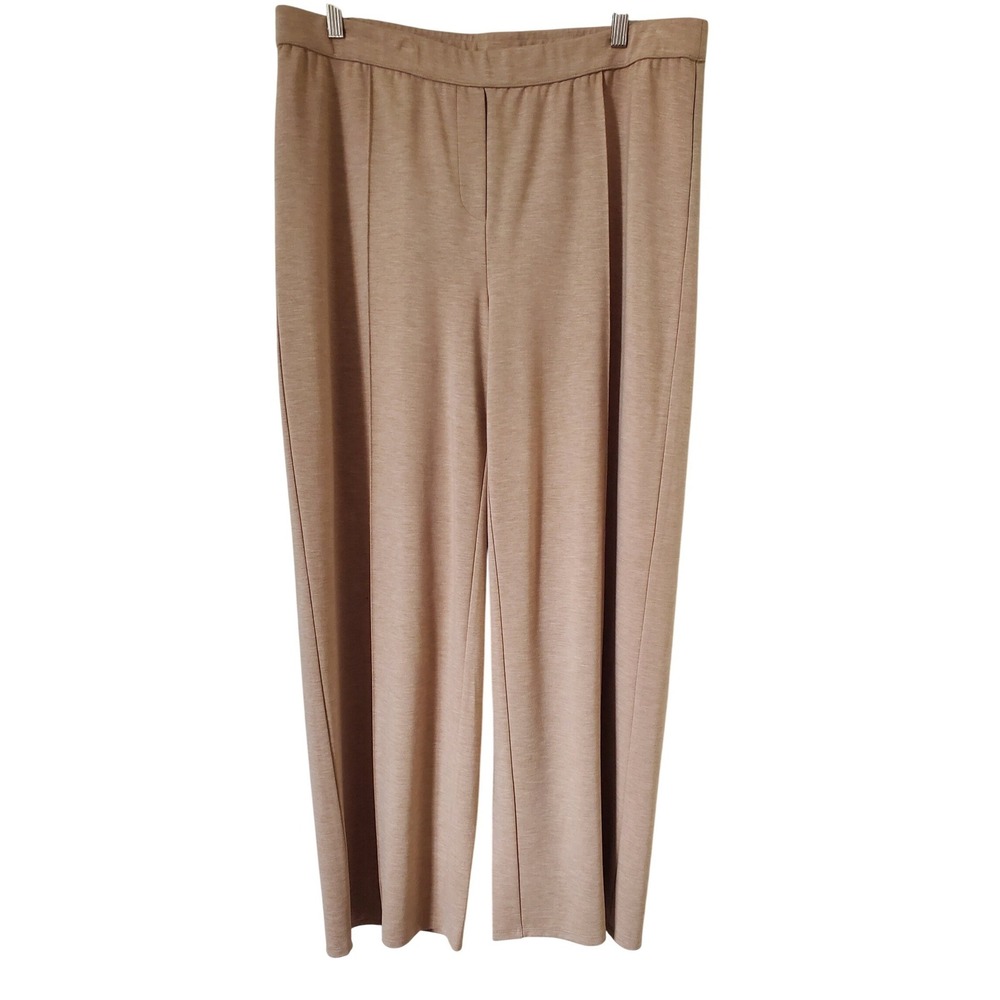 J Jill Wearever Collection Womens Beige Wide Leg Ponte‎ Pants Plus Size 2X